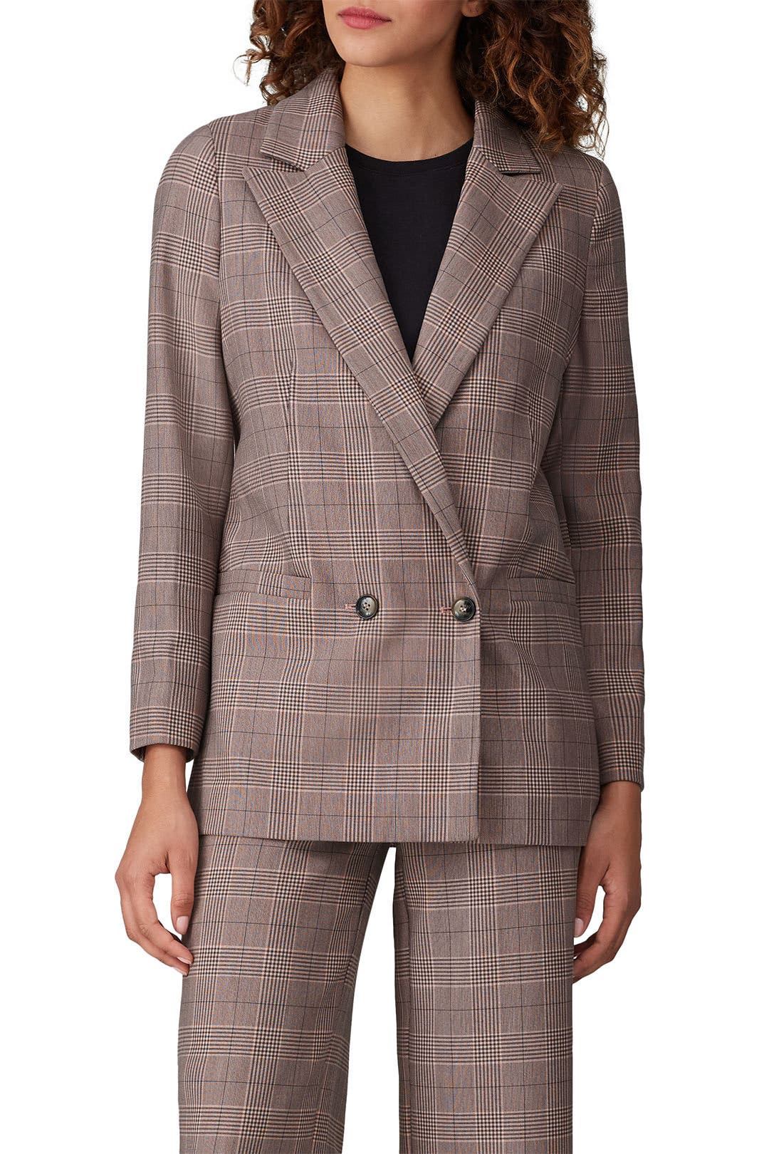 Pink Plaid Blazer by GANNI | Rent the Runway