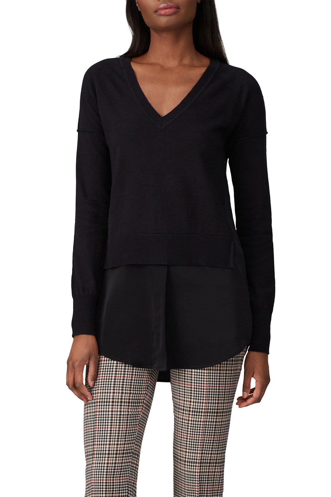 Black Knit Inset Sweater by KF/KaufmanFranco x RTR 2