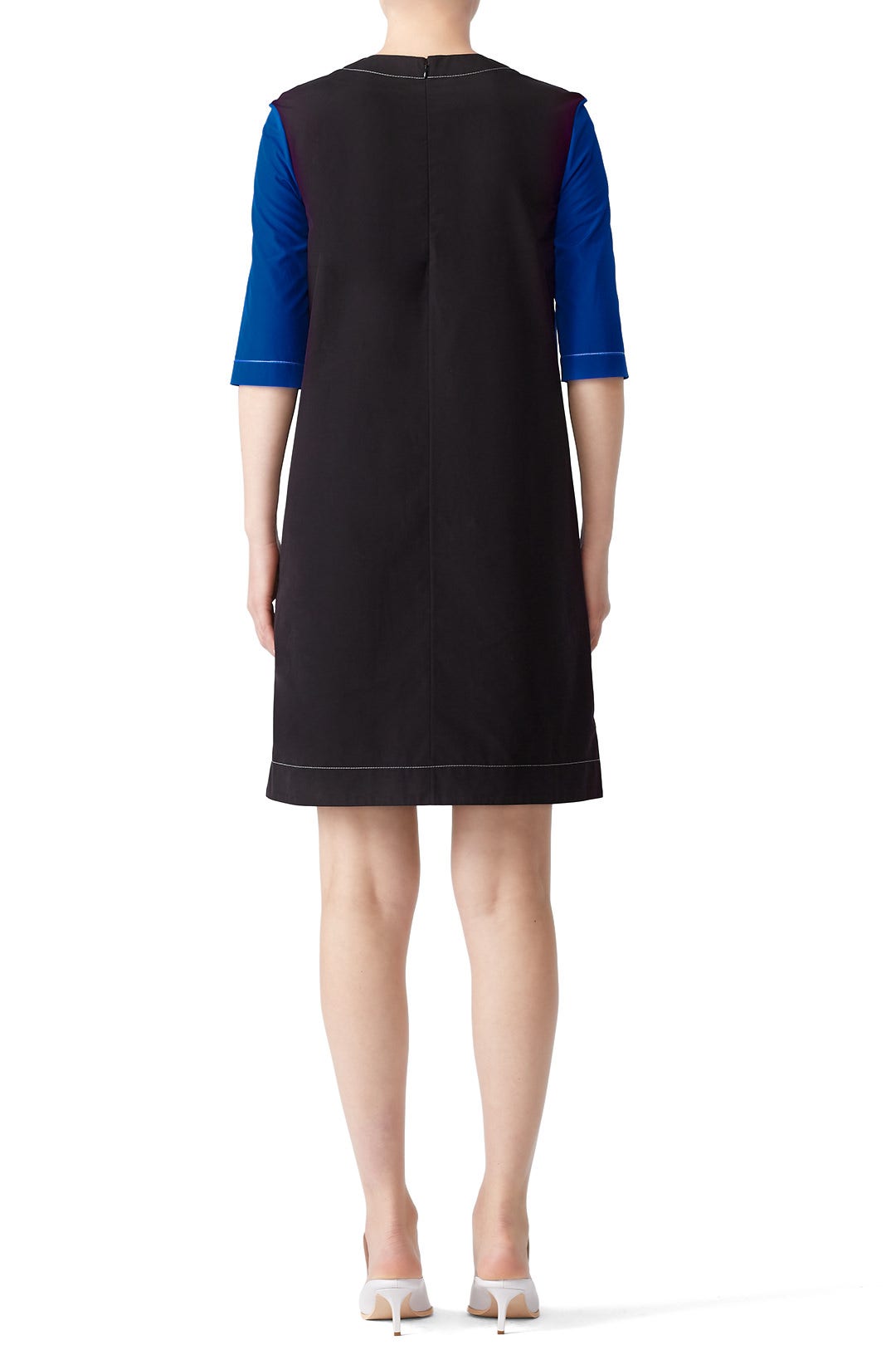 gold or blue dress original Rareism Blue Colorblock Dress – Prelo main image 0