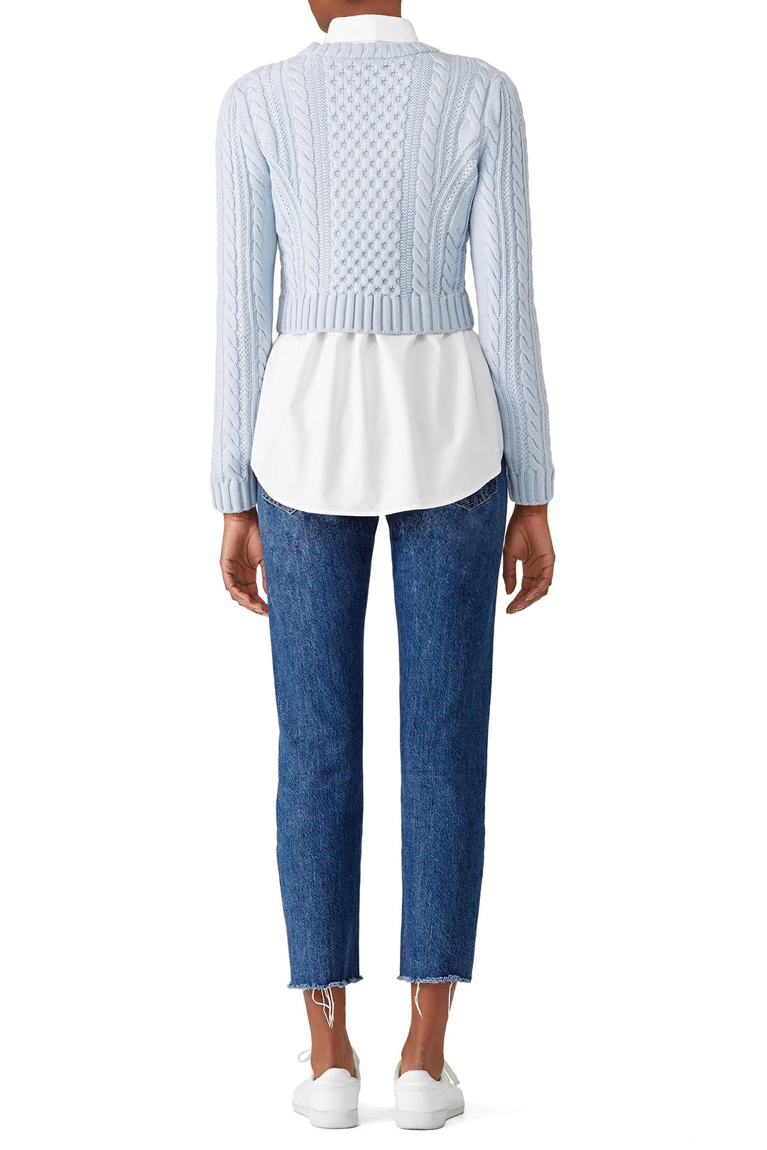 Cropped Cable Sweater by Milly 1