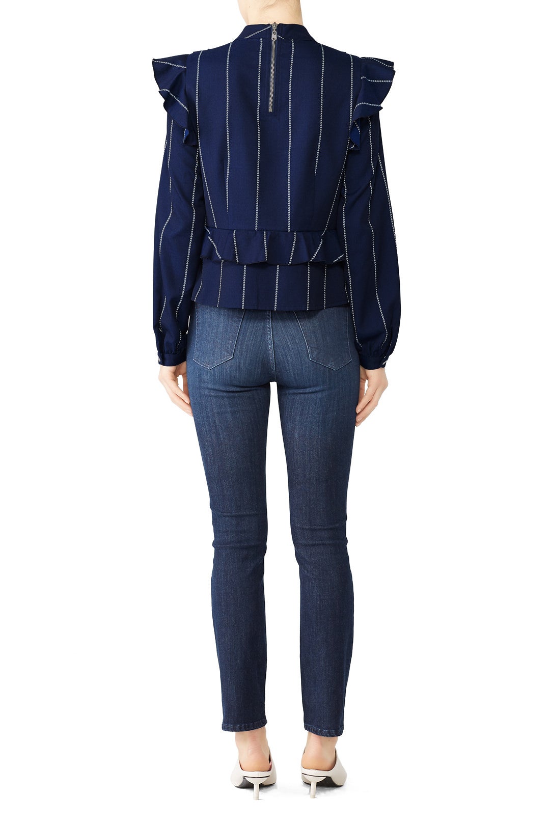 Stripe Printed Ruffle Top by Scotch & Soda 2