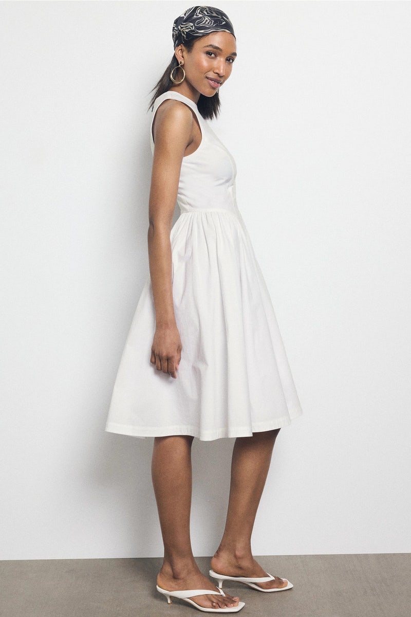a line mini dress with short sleeves Anne's Short Sleeve Square Neck A-Line Mini Dress main image 0