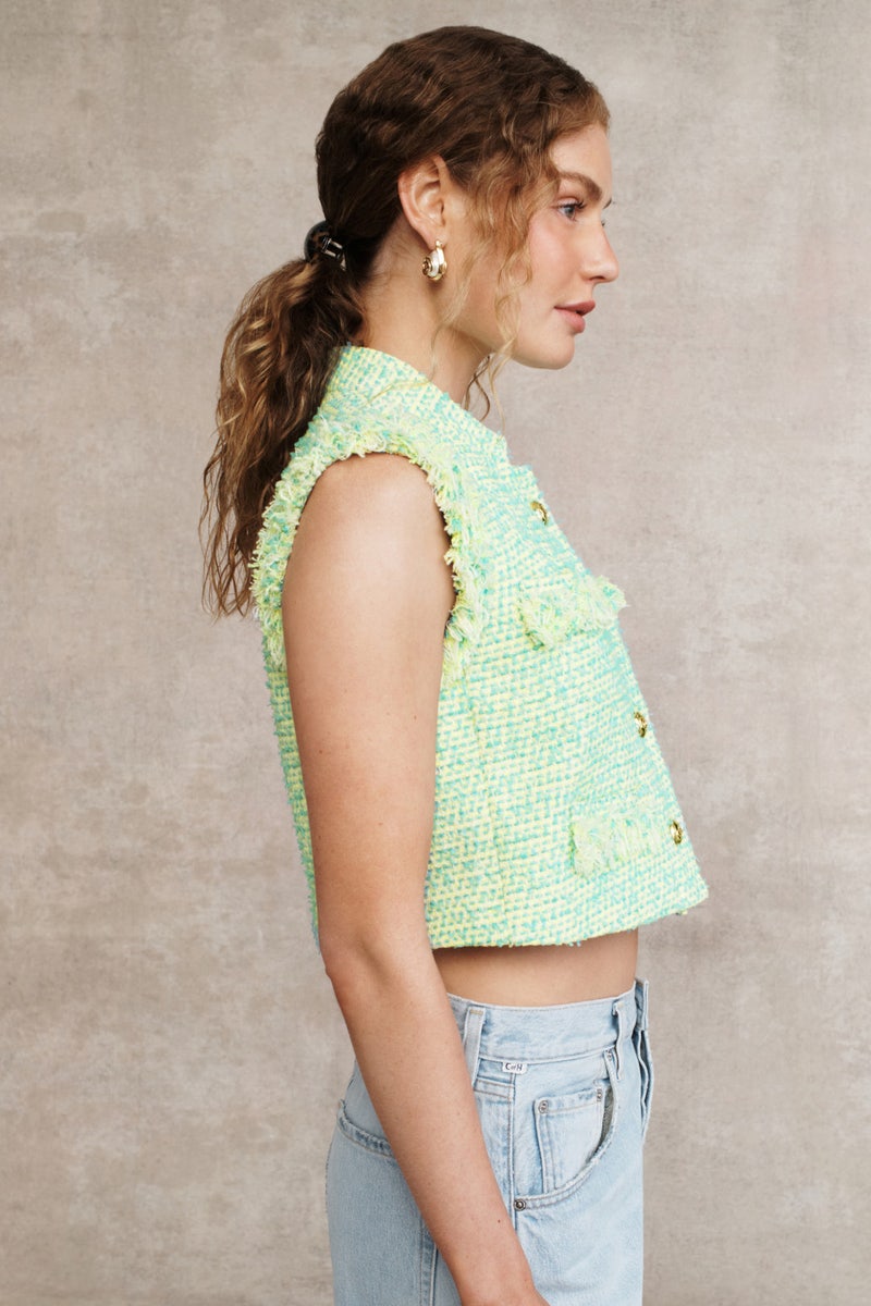 Lola Tweed Sleeveless Jacket by Derek Lam 10 Crosby - Photo 1