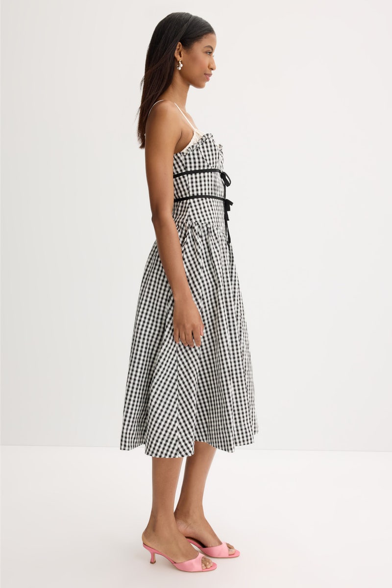 Georgia Gingham Midi Dress by For Love and Lemons - Photo 1