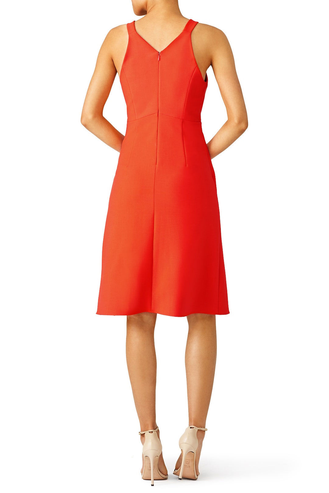 Grenadine Red Dress by HALSTON 2