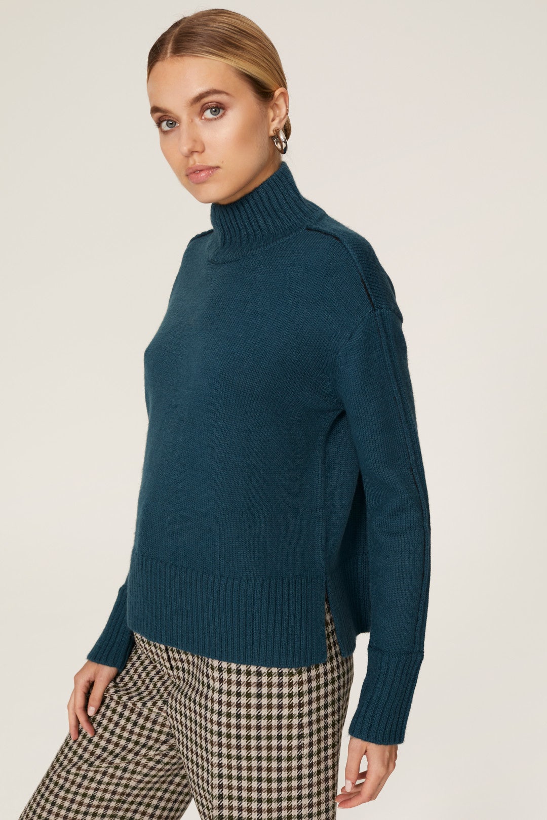 Teal Mock Neck Sweater by Jason Wu x RTR 1