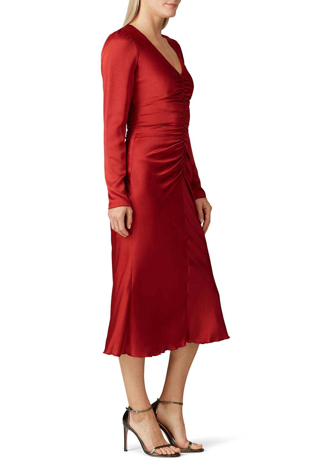 Ruched Midi Dress by NISSA 1