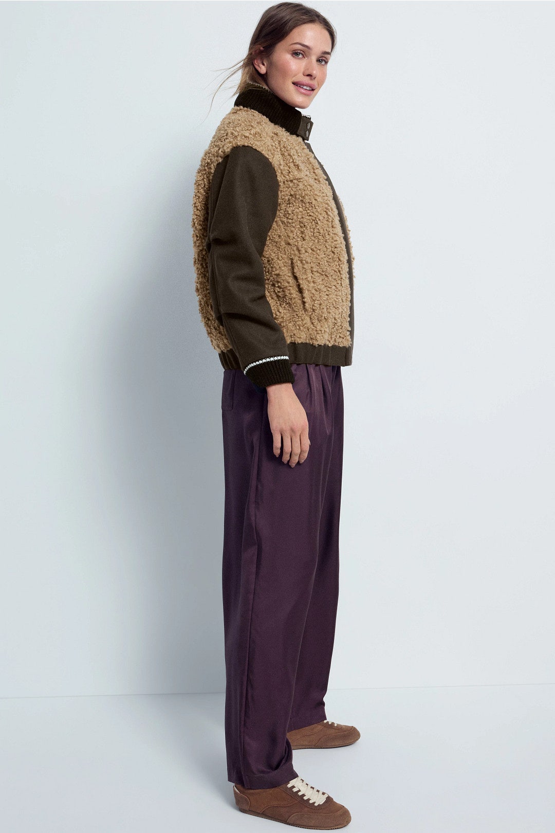 Shearling Bomber Jacket by PLAN C x RTR 1