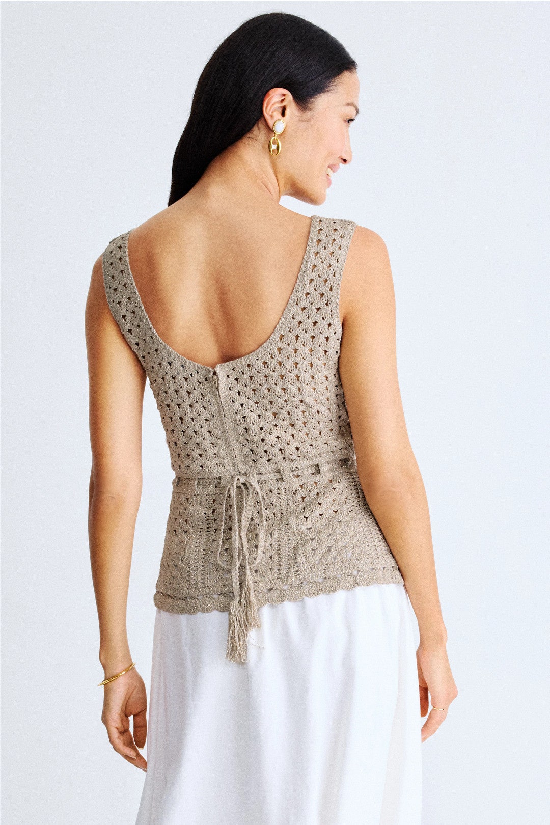 Sparkle Crochet Sleeveless Top by Rosetta Getty x RTR 2
