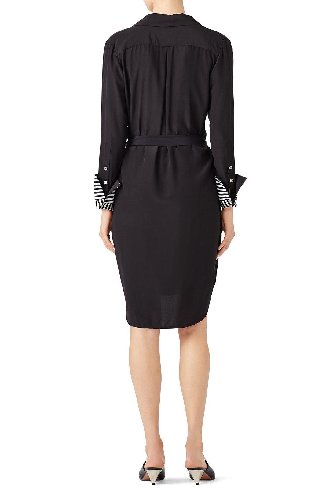 Cuff Stripe Shirt Dress by Badgley Mischka 1