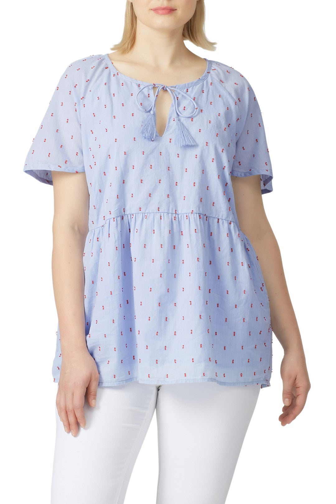 Embroidered Tie Top by JUNAROSE 2