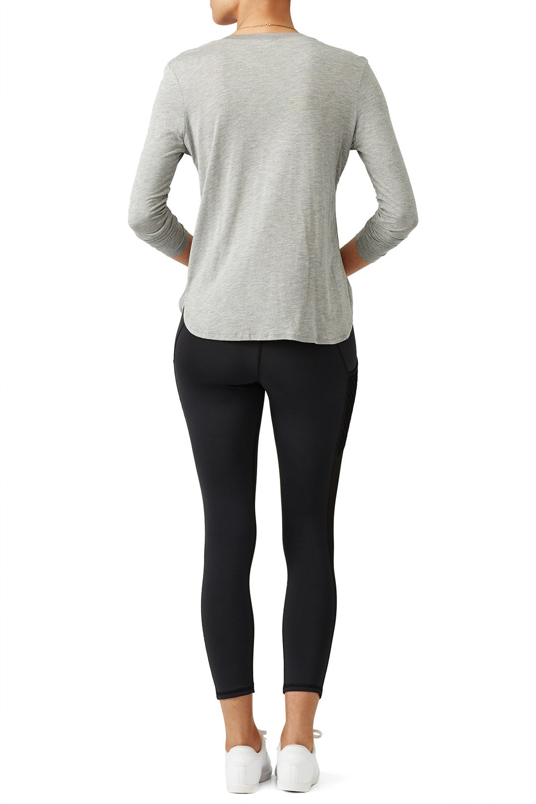 Black Stardust Crop Legging by MICHI 1