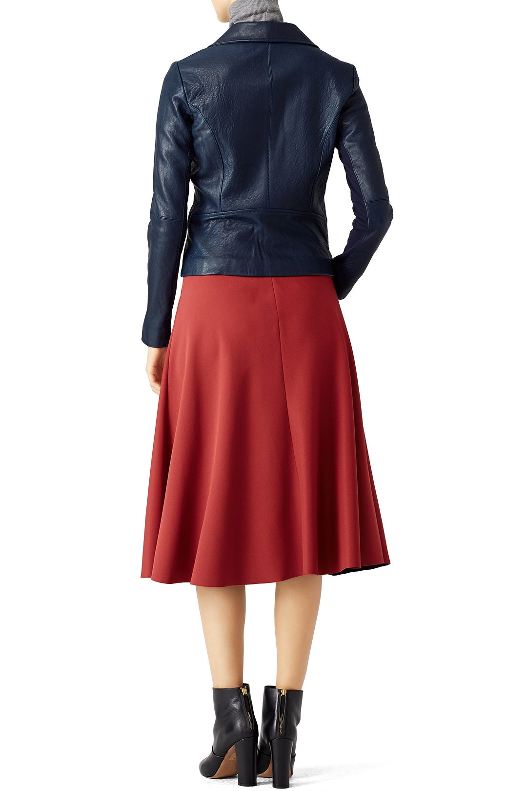 Blue Dallas Classic Leather Jacket by VEDA 1