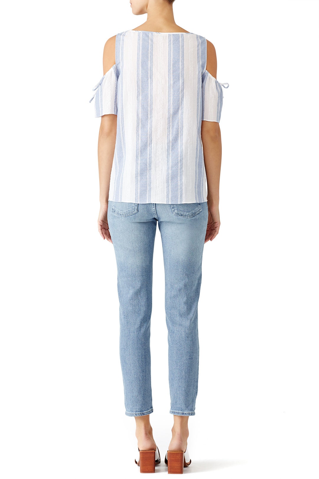 Blue Stripe Mia Tie Top by Cooper & Ella 2