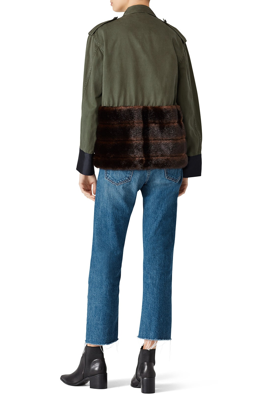 Faux Fur Trim Field Jacket by Harvey Faircloth 1