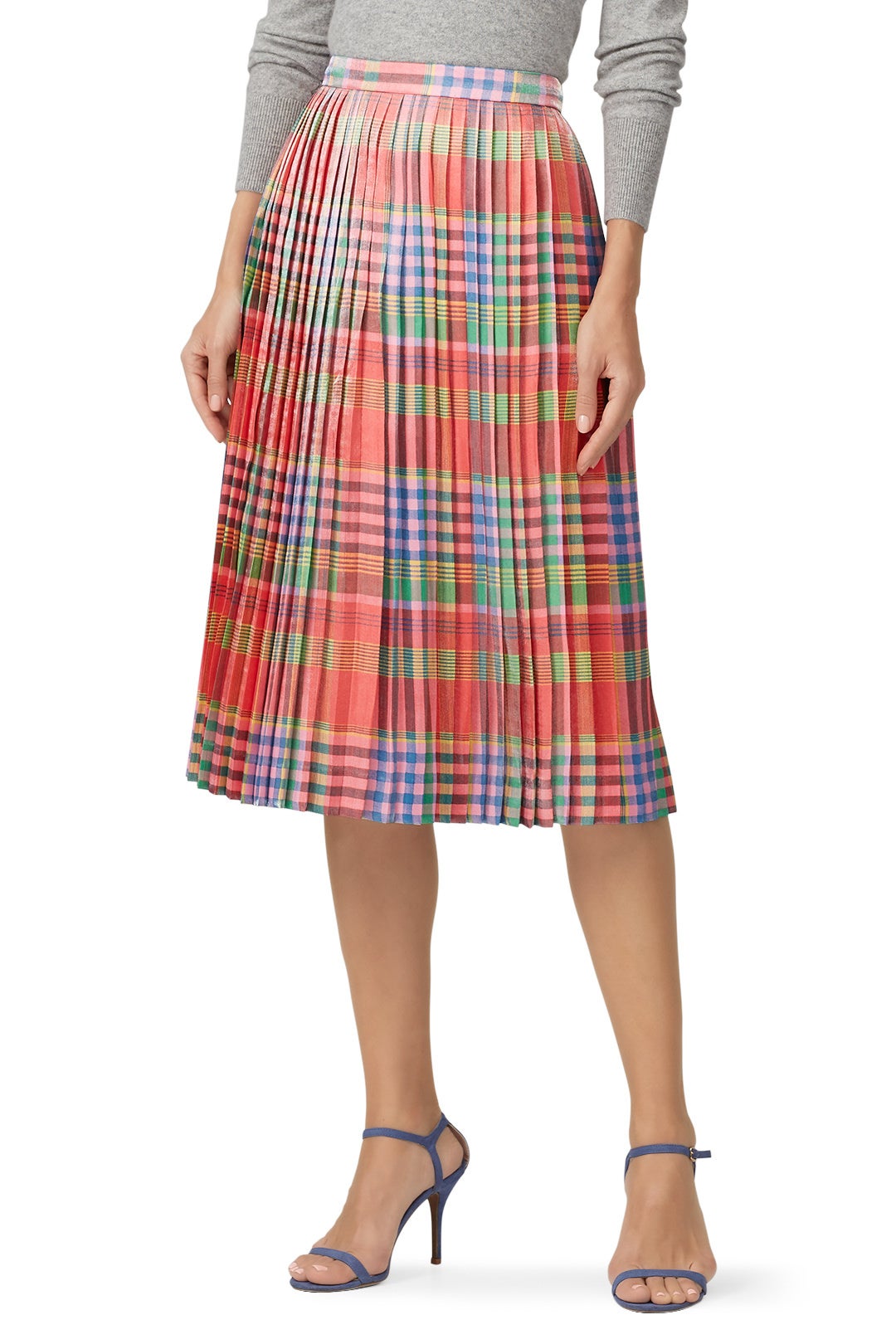 Shimmering Pleated Midi Skirt by J.Crew 1