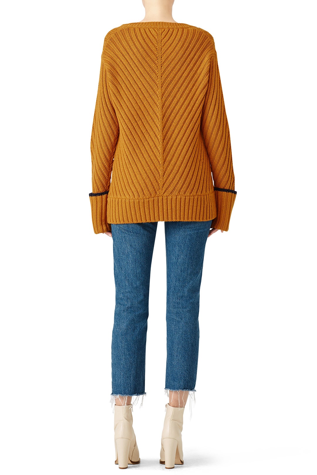 Yellow Plunge Sweater by Jason Wu 2