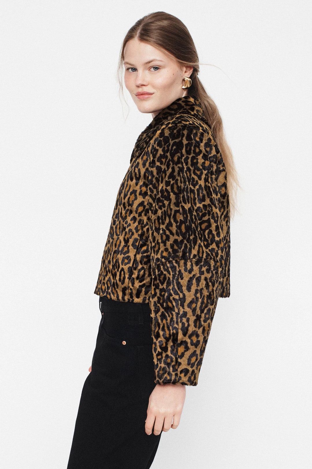 Leopard Faux Haircalf Jacket by Peter Som x RTR 1
