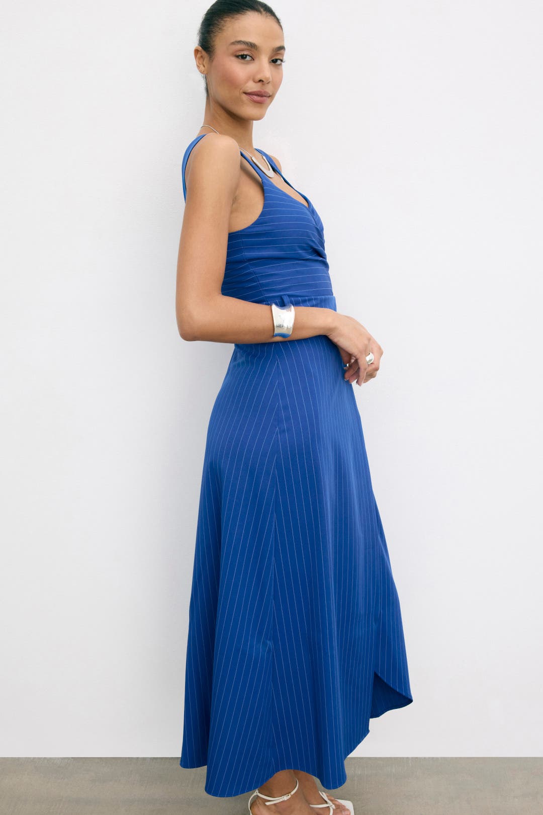 Pinstripe Maxi Dress by Emporio Armani | Rent the Runway