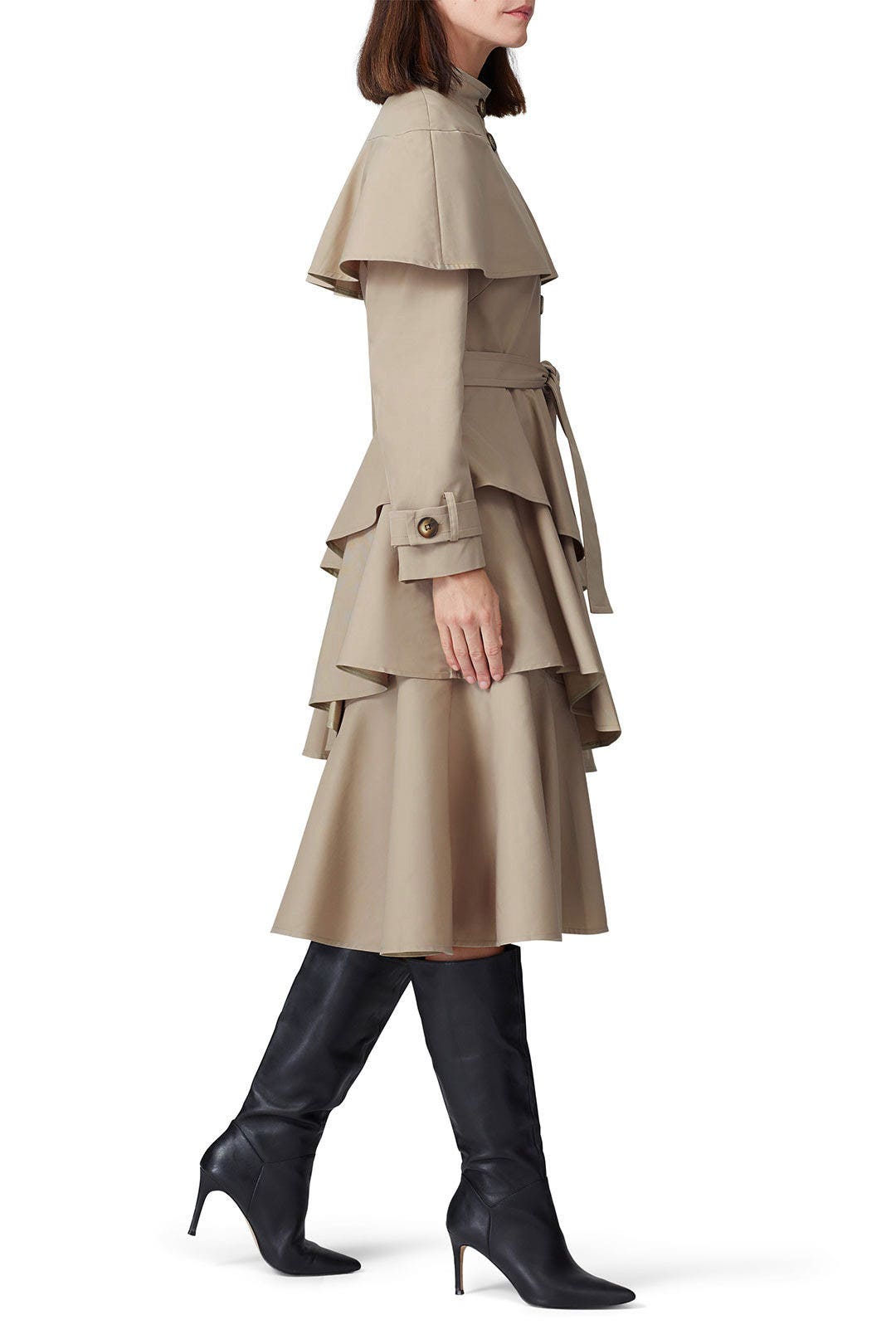 Marguerite Tiered Trench Coat by Osman 1