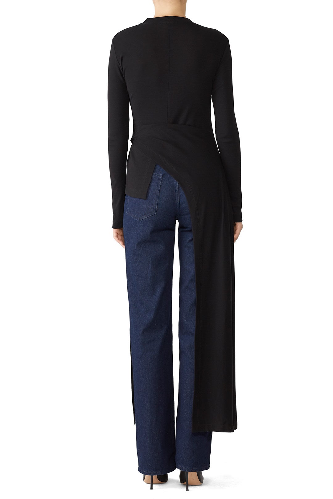 Long Sleeve Split Apron Top by Rosetta Getty 1