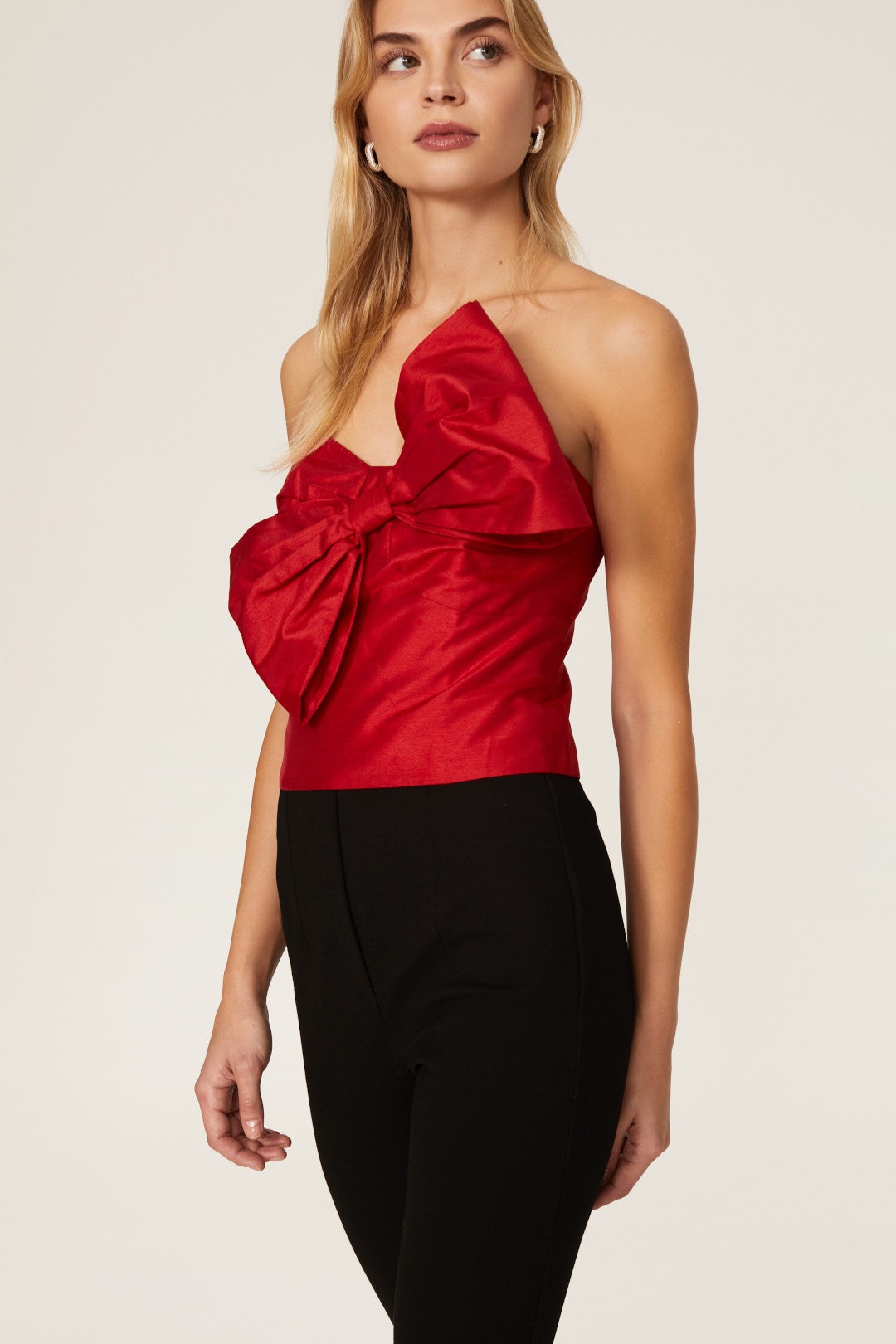 Lola Bow Satin Top by Hutch 1
