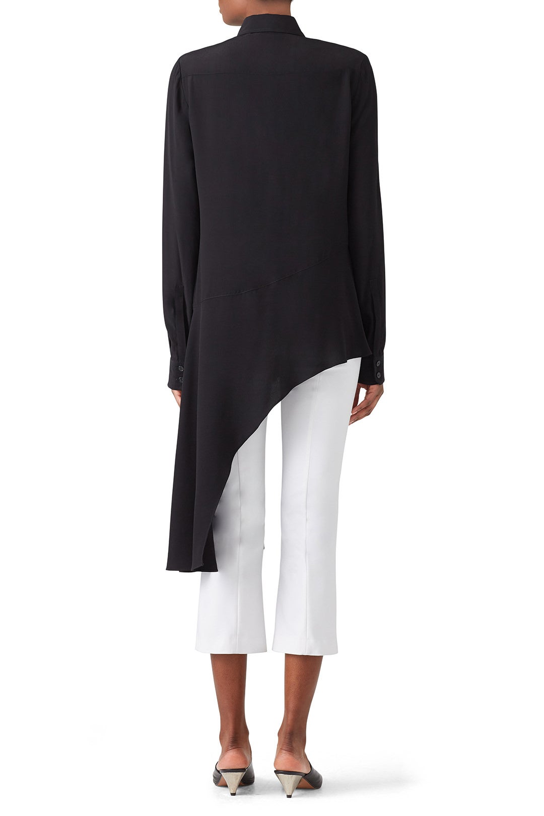 Black Asymmetric Shirt by Nanette Lepore 1