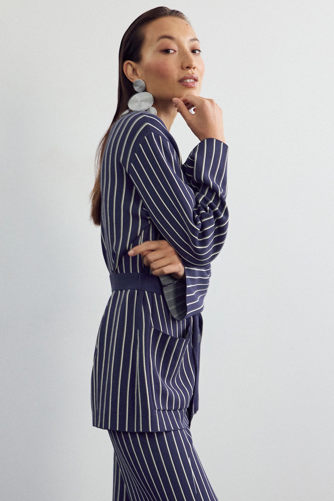 Max Pinstripe Cardigan by SIMONMILLER 1