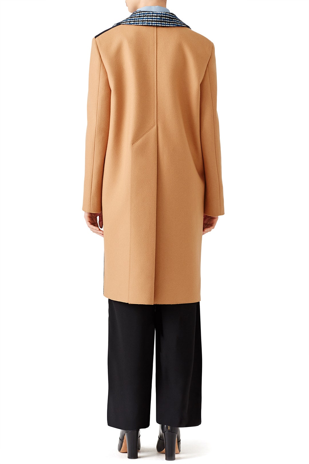 Check Printed Coat by Cedric Charlier 1