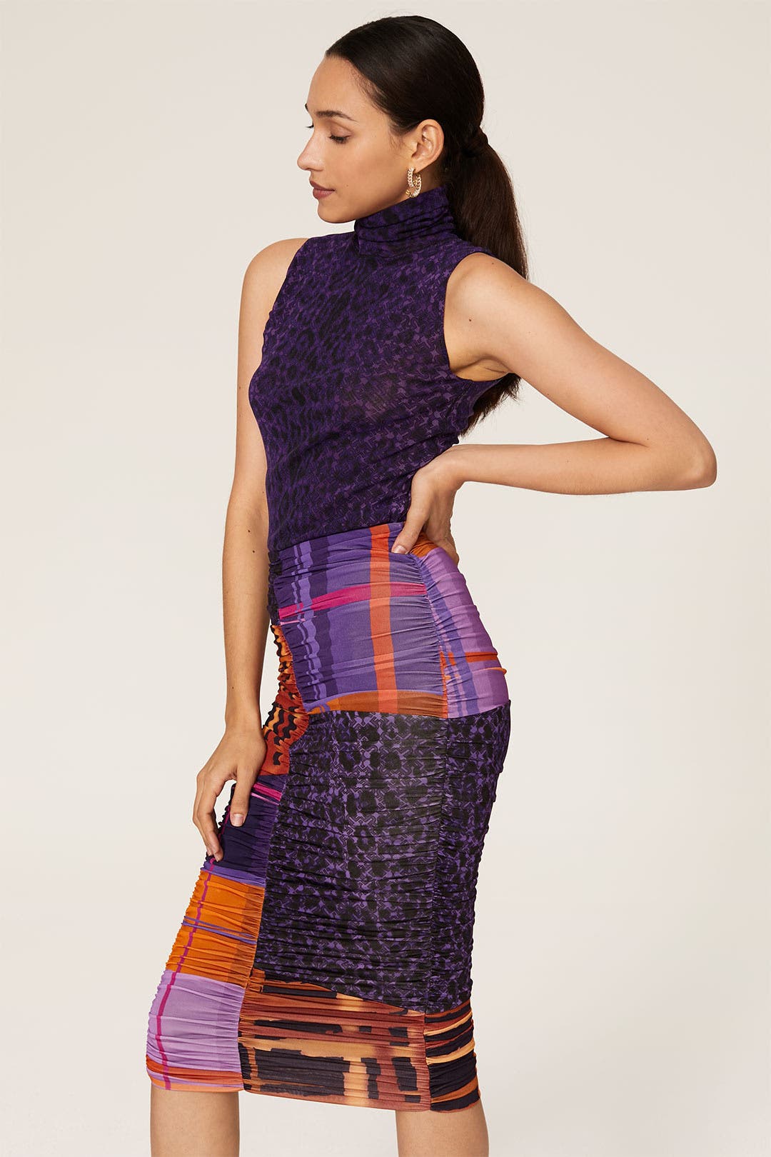 Gonna Corta Patchwork Skirt by Fuzzi | Rent the Runway