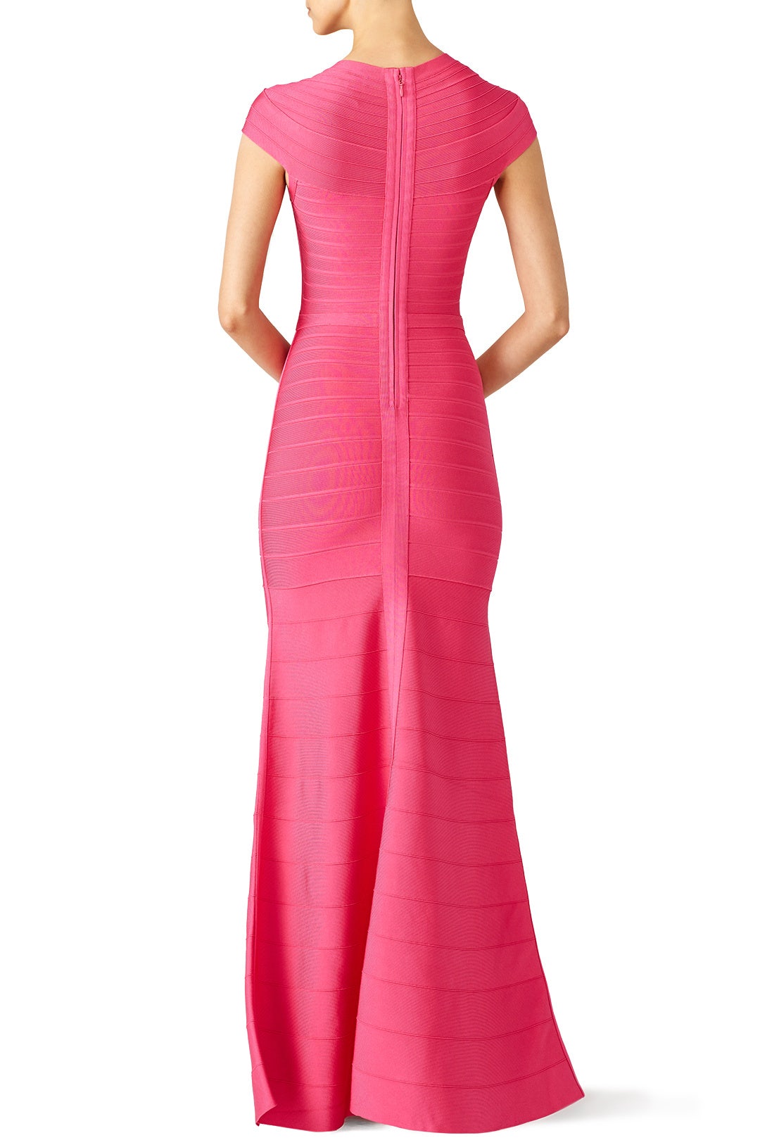 Pink Diamond Cutout Gown by Hervé Léger 1