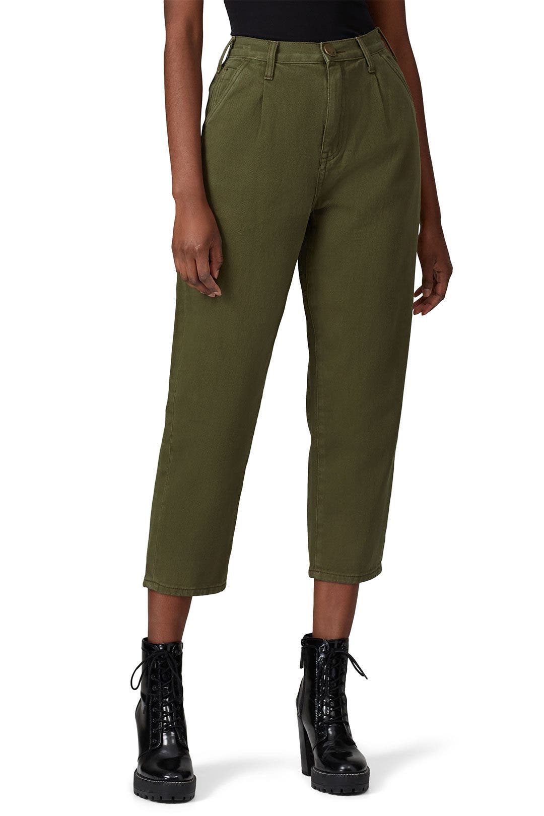 Olive Military Smiths High Waist Jeans by One Teaspoon 2