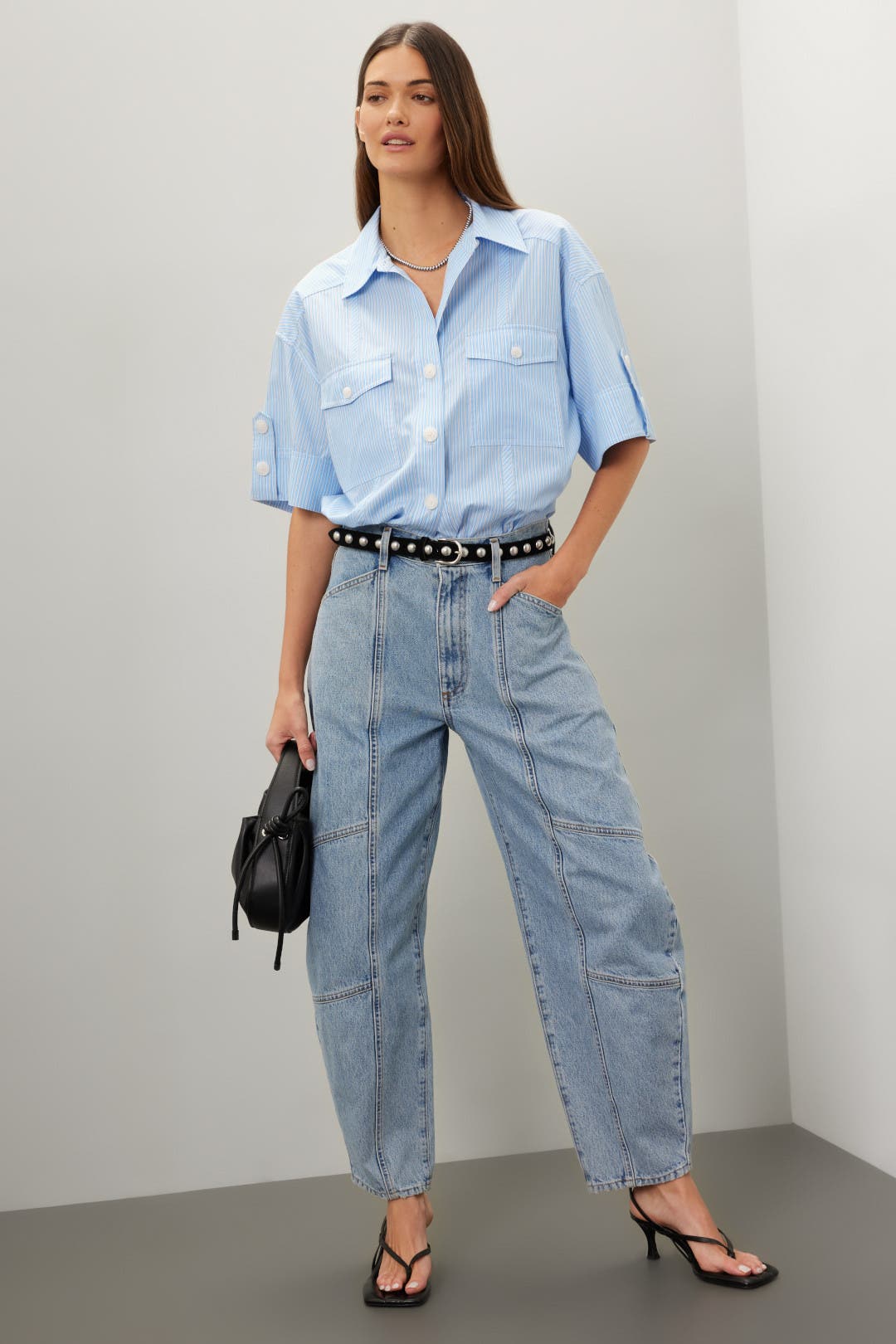 3.1 Phillip Lim - 3.1 Phillip Lim ストライプ コットン シャツ Stripe Shirt with Cascade Sleeves – 3.1 Phillip Lim