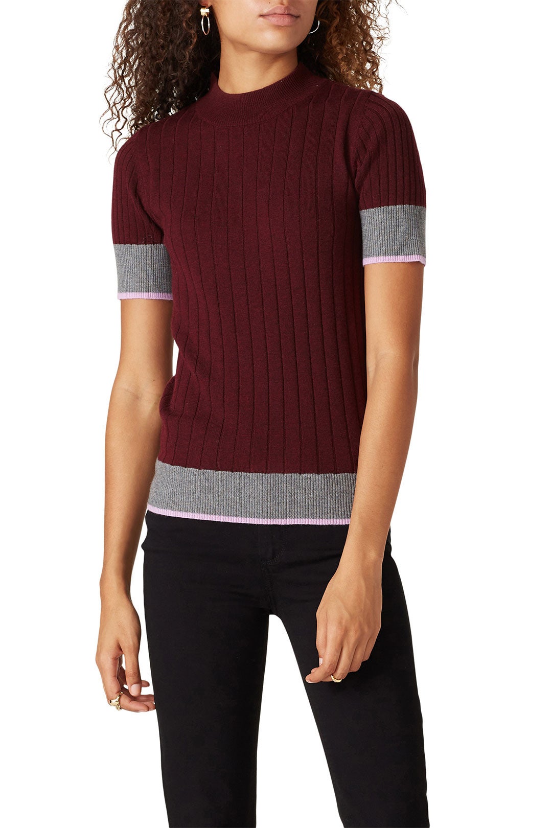 Plum Ribbed Sweater by TOME x RTR 1