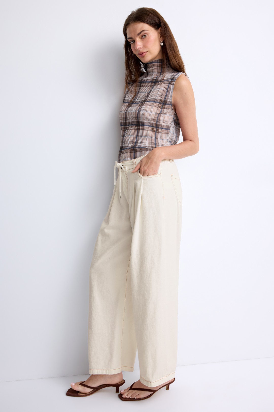 Slouched Tie Up Jeans by Lioness 1