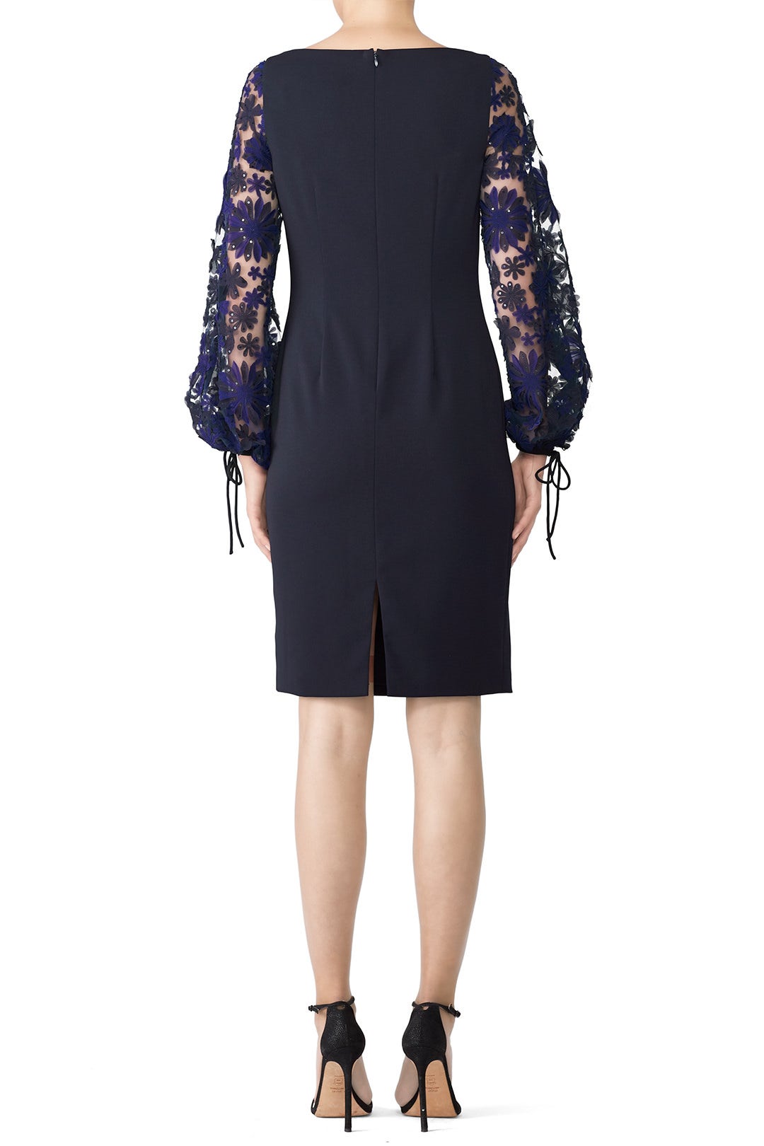 Embroidered Sleeve Dress by Badgley Mischka 1