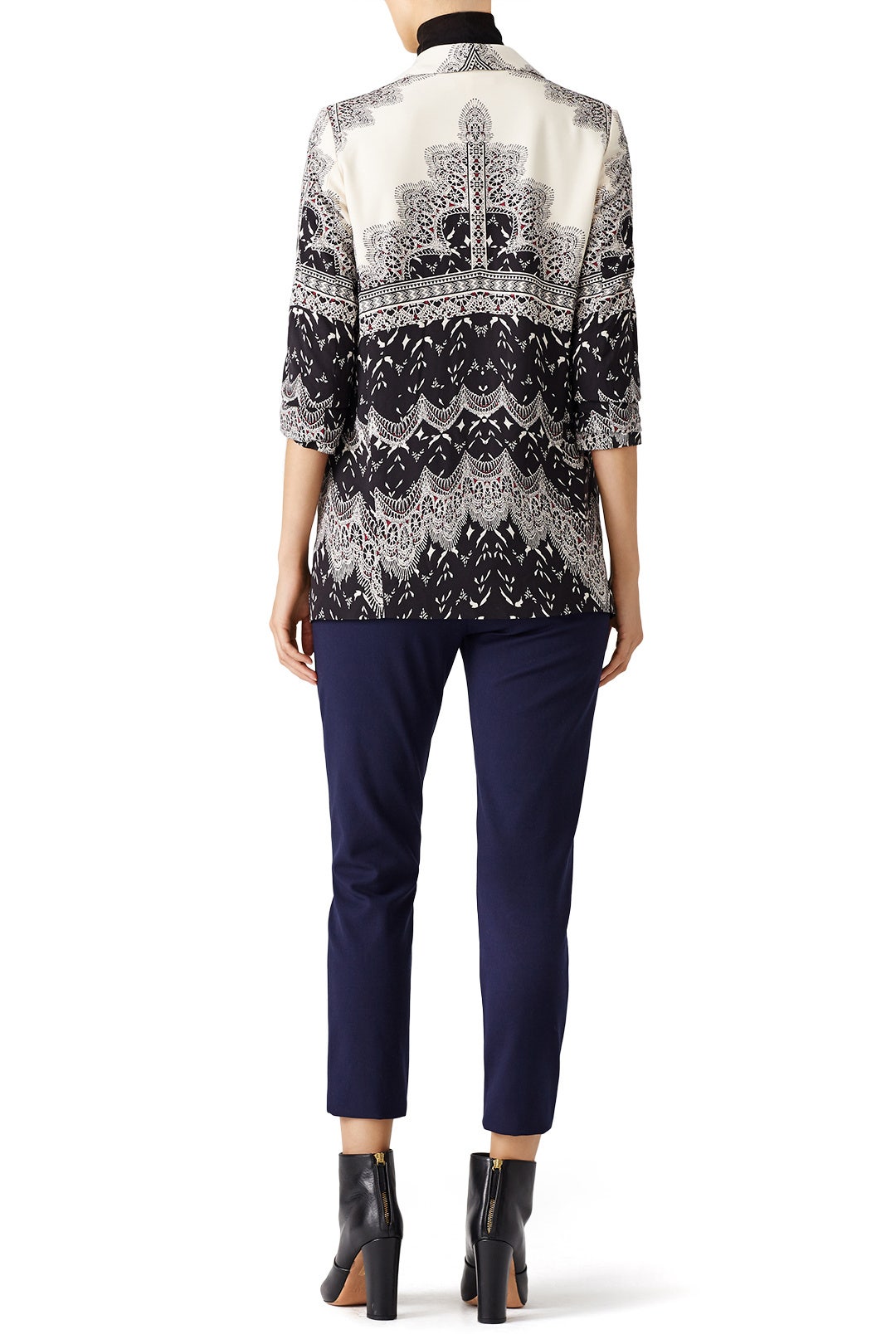 Black and White Print Blazer by TART Collections 2