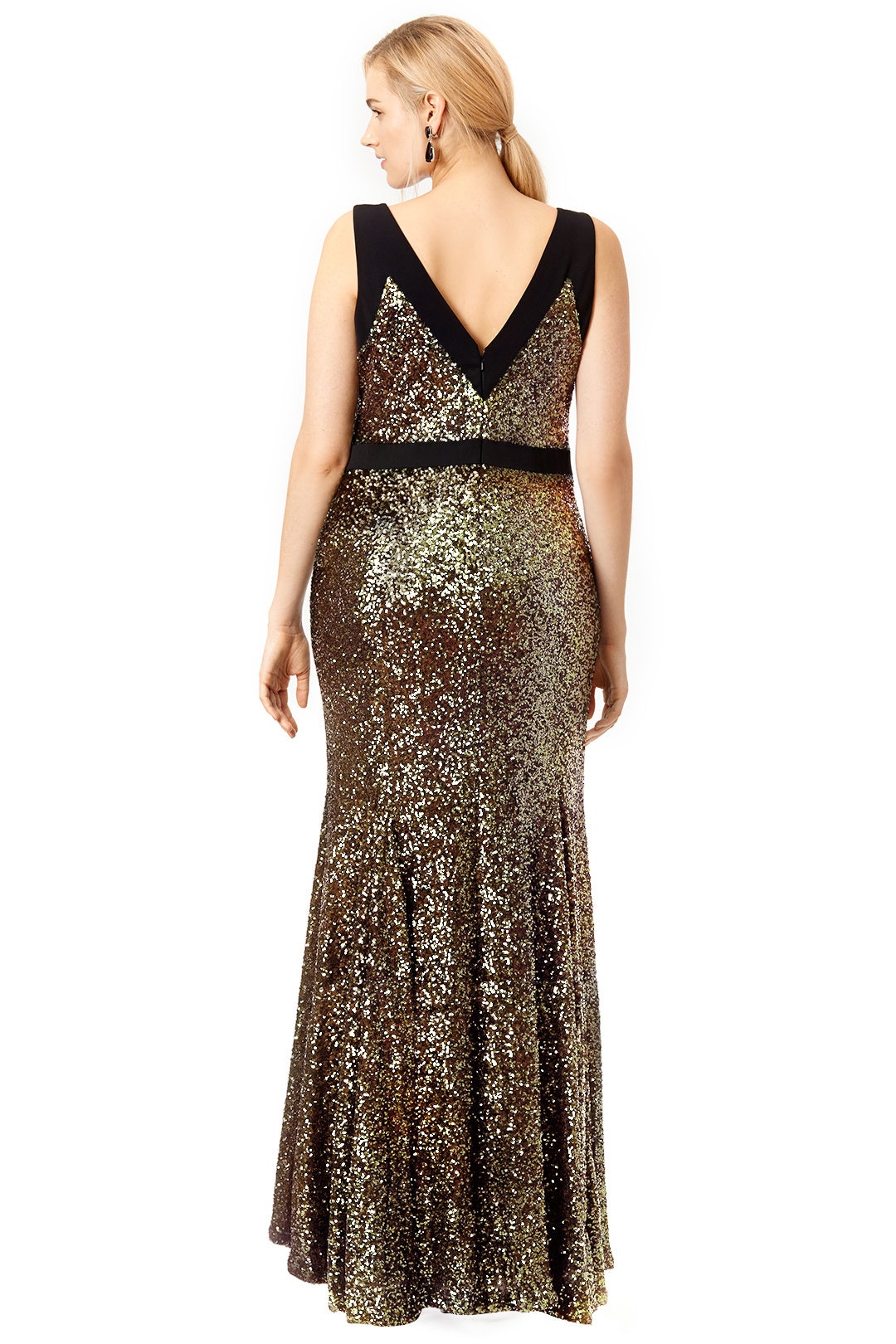 Gold Front and Center Gown by Badgley Mischka 1