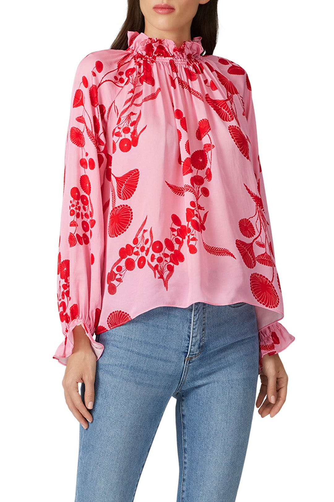 Floral Balloon Sleeve Top by Cynthia Rowley 2