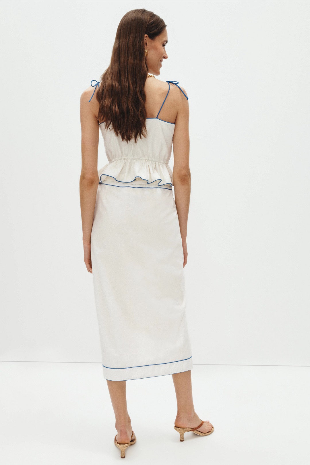 Floral Motif Warp Skirt by CAROLINA K 2