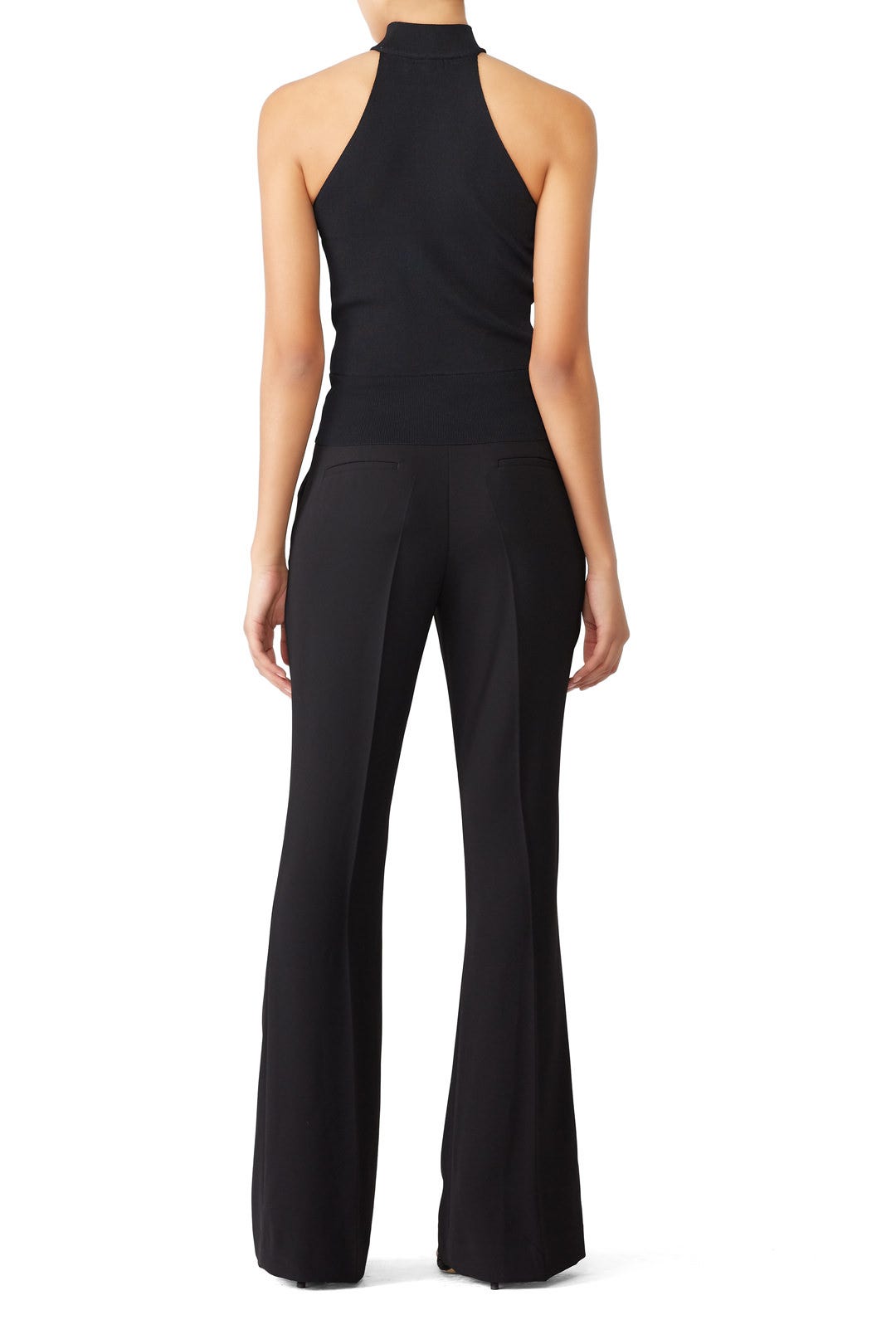 Black Mock Neck Keyhole Top by Parker 1