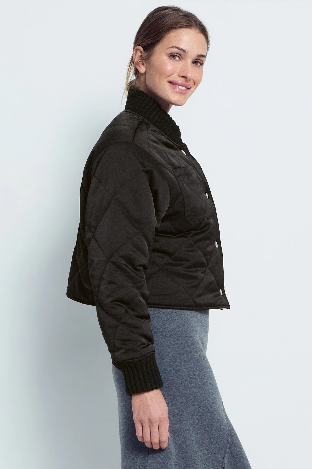 Reversible Cropped Bomber Jacket by PLAN C x RTR | Rent the Runway