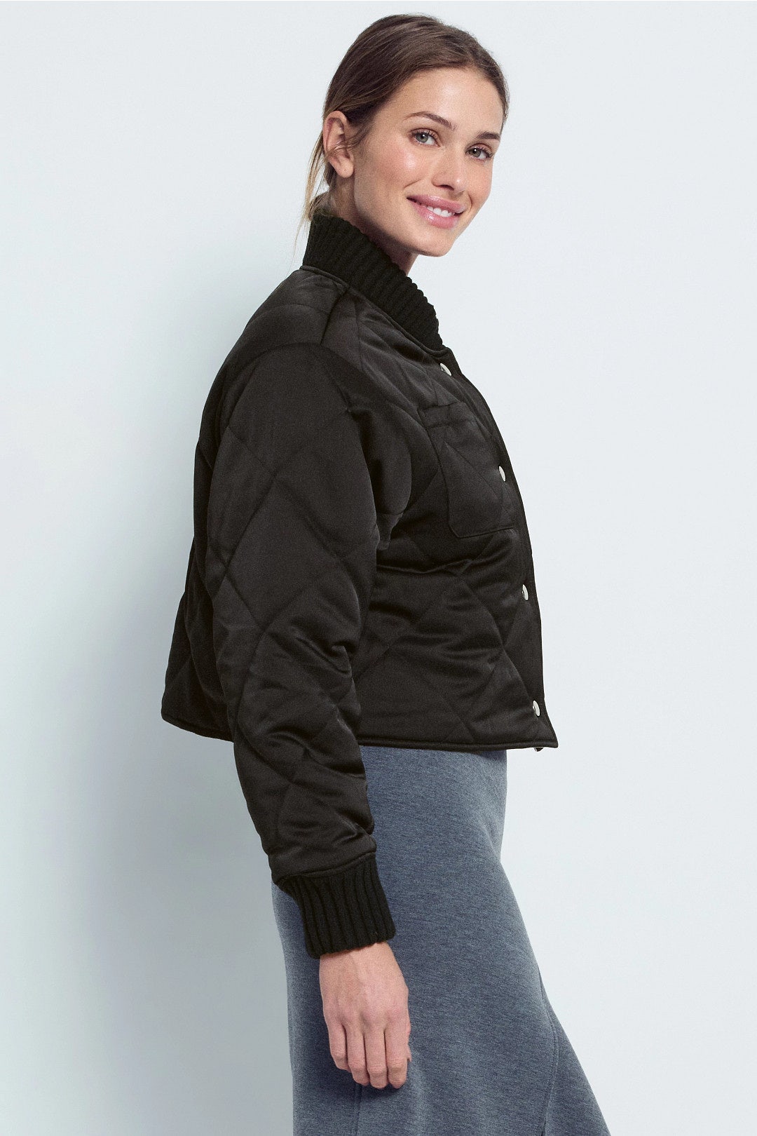 Reversible Cropped Bomber Jacket by PLAN C x RTR 1