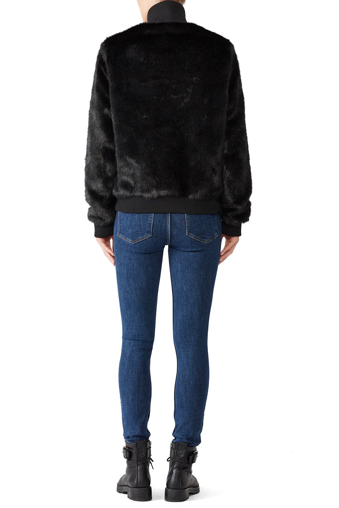 Qulited Trim Faux Fur Bomber by Hunter 2