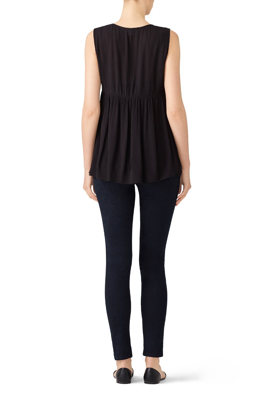 Black Crinkle Maternity Top by Ingrid & Isabel 1