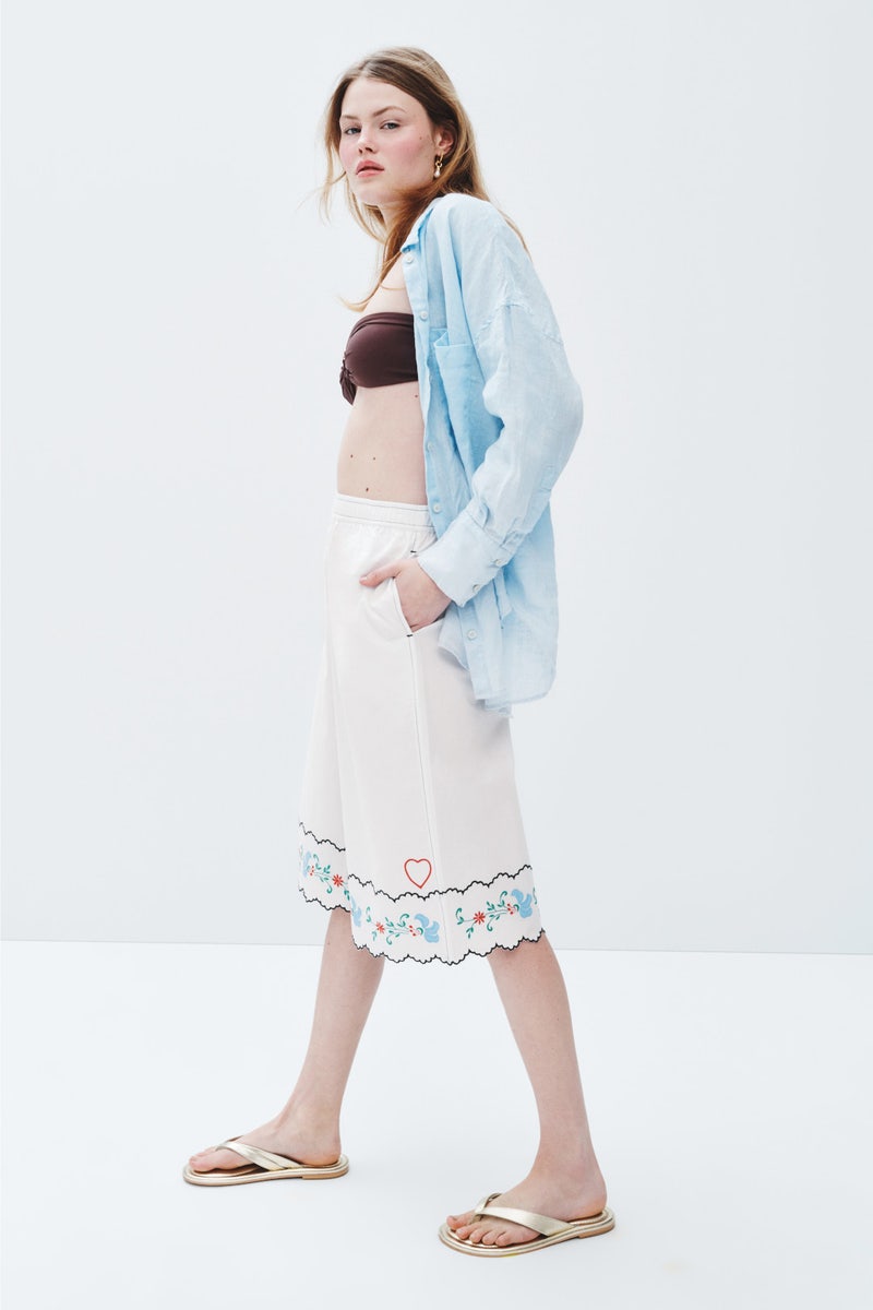 Coloured Embroidered Oversized Shorts by Stella Nova - Photo 1