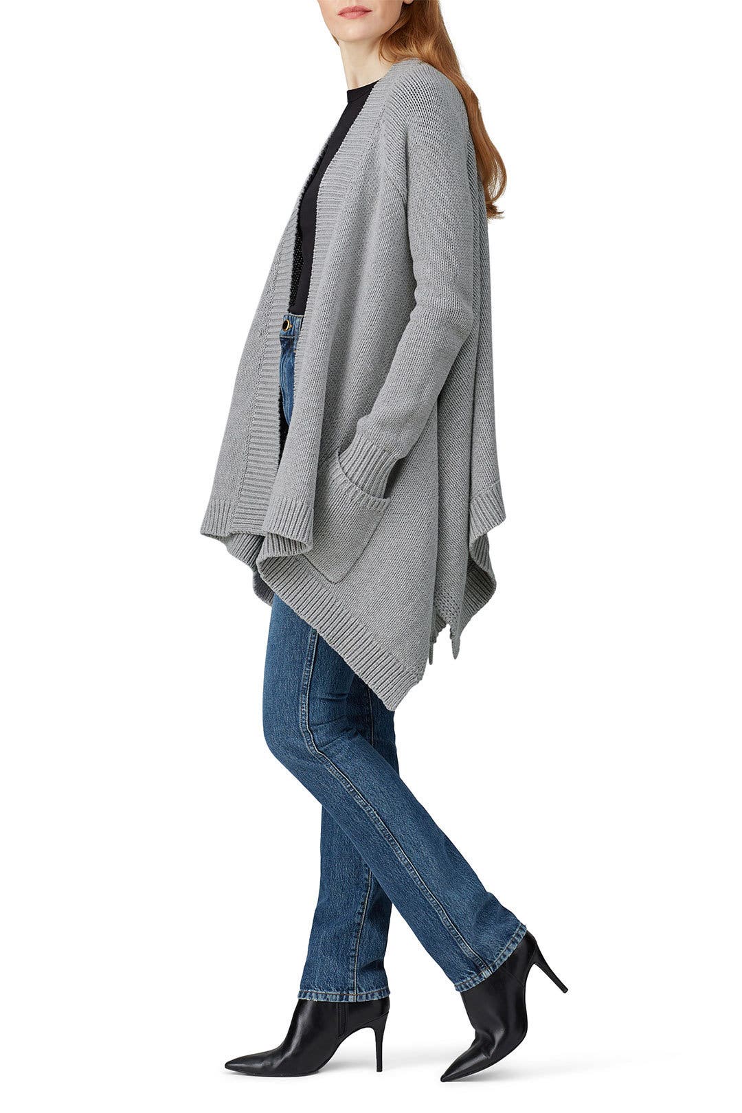 Grey Drape Cardigan by KF/KaufmanFranco x RTR | Rent the Runway