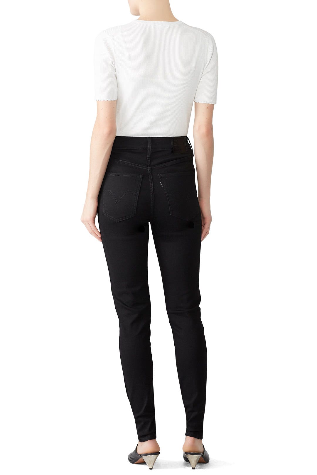 Black Mile High Super Skinny Jeans by Levi's 1