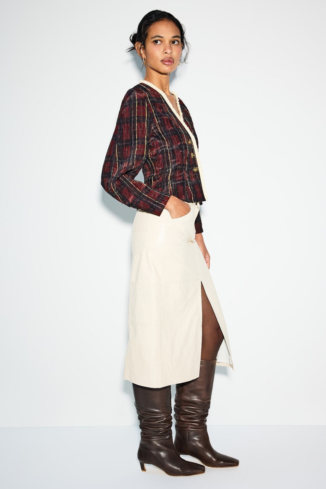 Millea Plaid Crossover Blouse by Baum und Pferdgarten 1