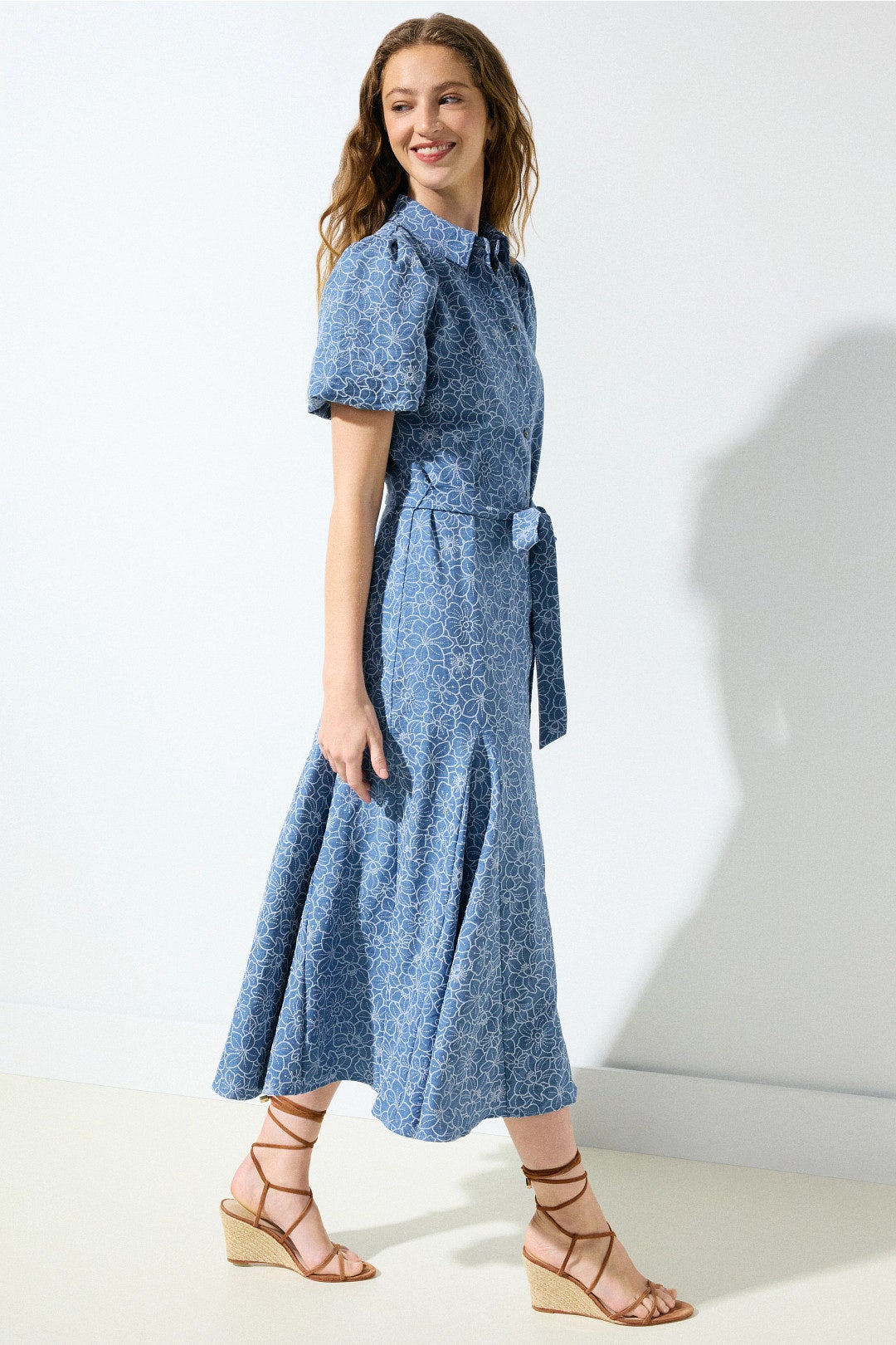 Daisy Chambray Button Front Dress by CeCe 1